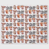 Woodland Creatures Boy's Baby Shower Geschenkpapier (Flach)