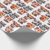 Woodland Creatures Boy's Baby Shower Geschenkpapier (Ecke)