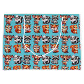 Woodland Creatures Boy's Baby Shower Große Geschenktüte (Vorderseite)