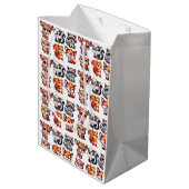 Woodland Creatures Boy's Baby Shower Mittlere Geschenktüte (Rückseite Schrägansicht)