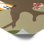 Woodland Creatures Boys Baby Shower Poster (Ecke)