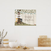 Woodland Creatures Boys Baby Shower Poster (Küche)
