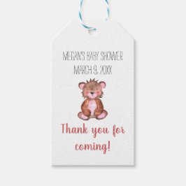 Woodland Cub Babydusche Tag Geschenkanhänger