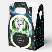 Woodland Custom Wolf Baby Dusche Geschenkschachtel (Geöffnet)