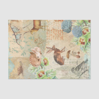 Woodland Decoupage Forest Wildlife Deer, rabbit Seidenpapier