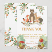 Woodland Deen Birthday Danke Karte (Vorne/Hinten)