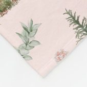 Woodland Deen Fawn Floral Baby Name Pink Fleecedecke (Ecke)
