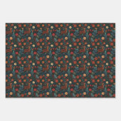 Woodland Deer and Flowers Holiday Gift Wrap Geschenkpapier Set (Vorderseite 3)