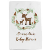 Woodland Deer Animals Baby Shoft Bag Mittlere Geschenktüte (Vorderseite)