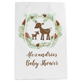 Woodland Deer Animals Baby Shoft Bag Mittlere Geschenktüte