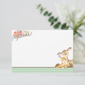 Woodland Deer Baby Dusche Danke Karte (Stehend Vorderseite)