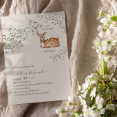 Woodland Deer Baby Dusche Einladung