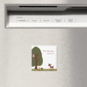 WOODLAND DEER Baby Dusche Fevor Magnet (In Situ (Geschirrspüler))