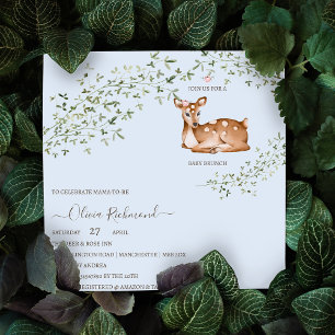 Woodland Deer Baby Dusche Magneteinladung