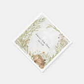 Woodland Deer Baby Dusche Personalisiert Serviette (Ecke)