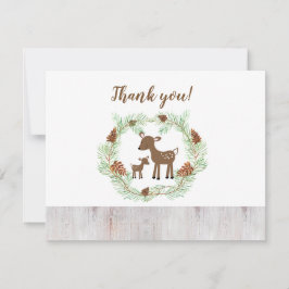 Woodland Deer Baby Dusche Vielen Dank für Ihre Anm Einladung