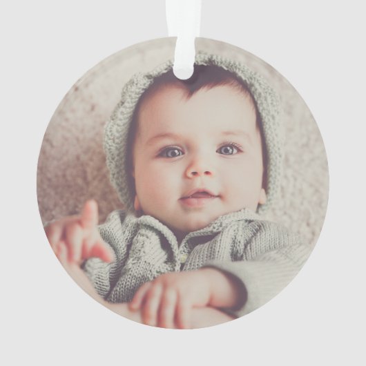 Woodland Deer Baby Girl Erstes Weihnachtsfest Foto Ornament (Rückseite)