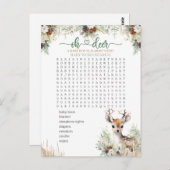 Woodland Deer Baby Shooter Boy Game Postkarte (Vorne/Hinten)