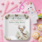 Woodland Deer Baby Shower Boy Pappteller (Party)