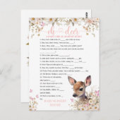 Woodland Deer Baby Showspiel Postkarte (Vorne/Hinten)