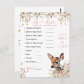 Woodland Deer Baby Showspiel Postkarte (Vorne/Hinten)