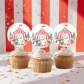 Woodland Deer Birthday | Rustic Forest Runder Aufkleber