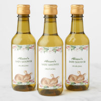 Woodland Deer Blumengrün Baby Shower Mini