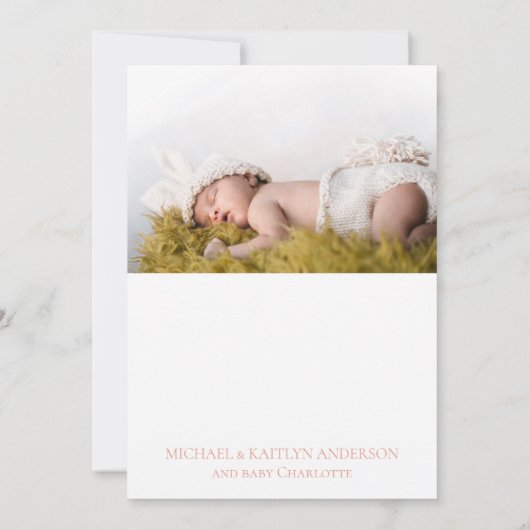 Woodland Deer Boho Girl Babydusche Danke (Rückseite)