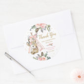 Woodland Deer Boho Tribal Baby Showday Runder Aufkleber (Umschlag)