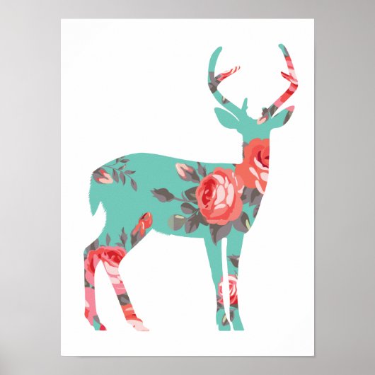 Woodland Deer Children's Bedroom Poster - 12 x 16 (Vorne)