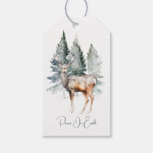 Woodland Deer Christmas Geschenkanhänger