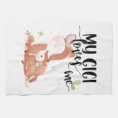 Woodland Deer Doe and Baby Fawn My Gigi Lieben Geschirrtuch (Horizontal)