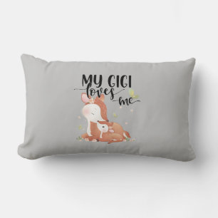 Woodland Deer Doe and Baby Fawn My Gigi Lieben Lendenkissen