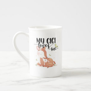 Woodland Deer Doe and Baby Fawn My Gigi Lieben Porzellantasse