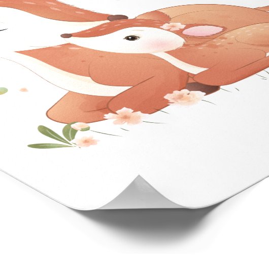 Woodland Deer Doe and Baby Fawn My Gigi Lieben Poster (Ecke)