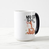Woodland Deer Doe and Baby Fawn My Gigi Lieben Verwandlungstasse (VorderseiteRechts)