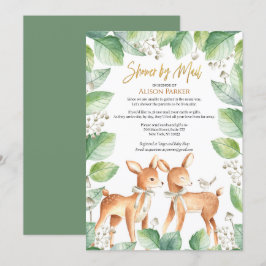 Woodland Deer Floral Greenerenery Baby Shower by M Einladung