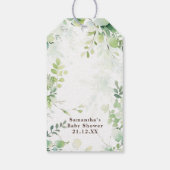 Woodland Deer Forest Greenery Baby Boy Shower Geschenkanhänger (Rückseite)