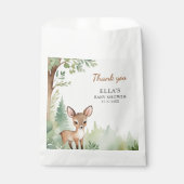 Woodland Deer Forest Neutral Baby Shower Geschenktütchen (Vorderseite)