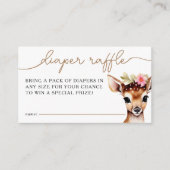 Woodland Deer Girl Baby Duschkabine Windelwanne Begleitkarte (Vorderseite)