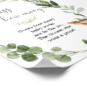 Woodland Deer Guess wie viele Babydusche Poster (Ecke)