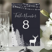 Woodland Deer Navy Tischnummer