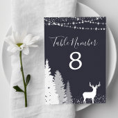 Woodland Deer Navy Tischnummer