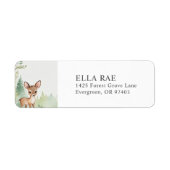Woodland Deer Neutral Baby Shower Return Address (Vorne)