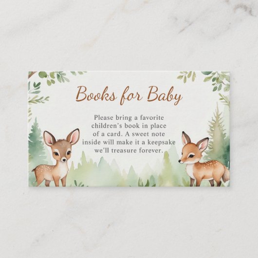 Woodland Deer Neutral Books for Baby Begleitkarte (Vorderseite)