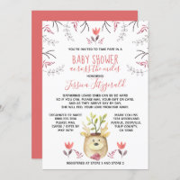 Woodland Deer Pflanze Babydusche über die Meilen