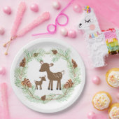 Woodland Deer Pine Cone Baby Dusche Pappteller (Party)
