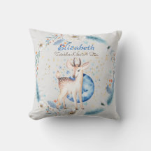 Woodland Deer Twinkle Stars Baby NAME Geschenk Blu
