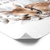 Woodland Deer Winter Baby Showköder Spiel Poster (Ecke)