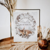 Woodland Deer Winter Baby Showköder Spiel Poster